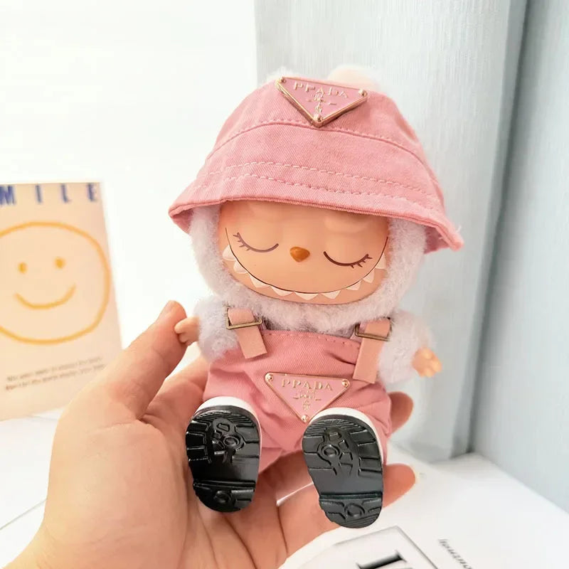 Anime Labubu Doll Clothes — Fashion Overalls for Labubu Idol V1/V2, 15/17cm Plush Doll Clothing Accessories, In Stock