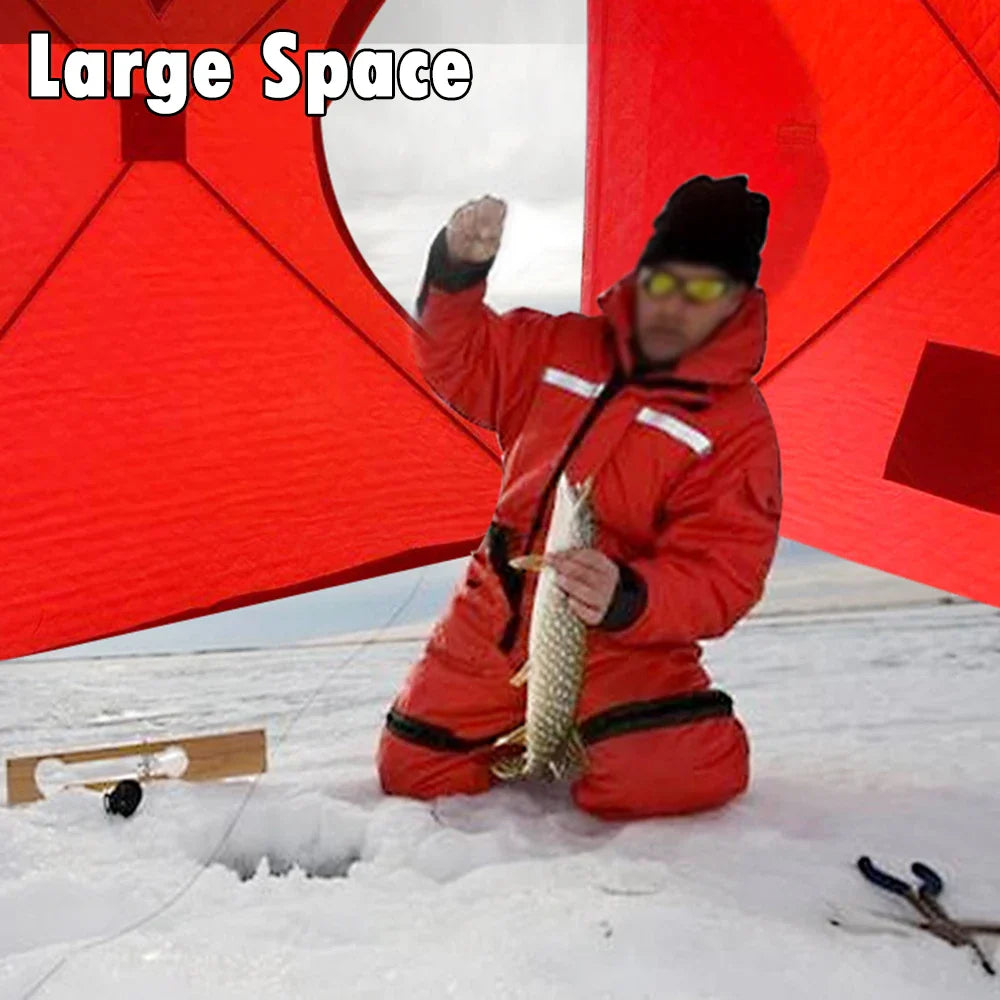 Easy Set-Up Winter Ice Fishing Tent – Portable Waterproof & Windproof Shelter for Ice Fishing