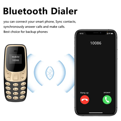 SERVO Small Mobile Phone: Bluetooth Dialer, Magic Voice, Low Radiation, Call Recording - Unlocked GSM Mini Cellphone with 2/3 SIM Support
