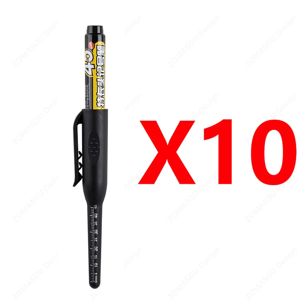 Carpenter Marker Pens — 45mm Long Nib Head, Hole Marker for Woodworking, 100-1PCS White/Black/Blue/Red Hand Tools