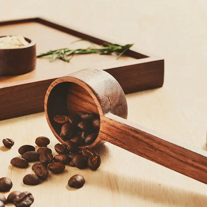 Wooden Measuring Spoon Set for Kitchen – Tea, Coffee, Sugar & Spice Scoops Cooking Tools