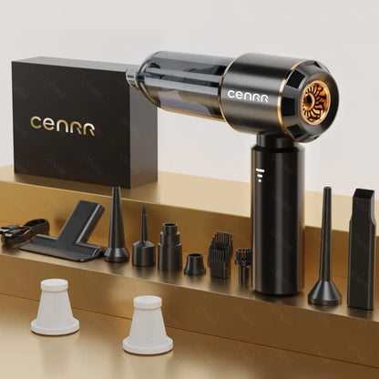 CENRR 360000PA Mini Cordless Car Vacuum Cleaner – Powerful Handheld Portable Wireless Cleaning Machine