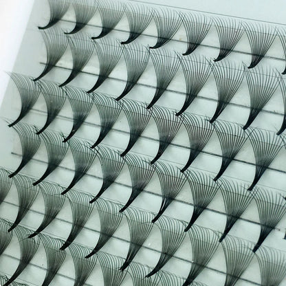 10D Premade Volume Eyelash Fans – Long Stem 3D-6D Pointy Base False Lash Clusters