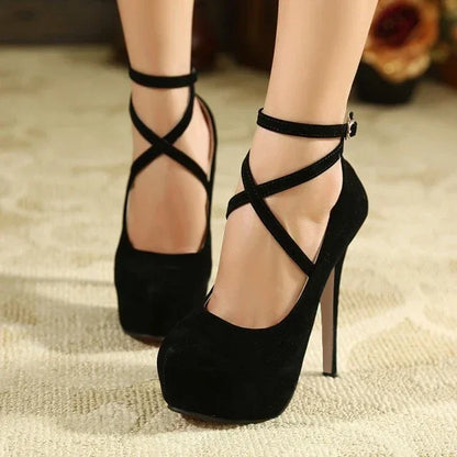 Women’s Platform Stiletto Pumps – Sexy Slingback High Heels for Party, Wedding & Banquet