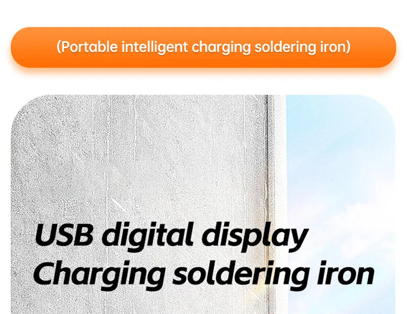USB Wireless Digital Soldering Iron Kit – Cordless Electric Pen with Adjustable 300–450℃ Temperature