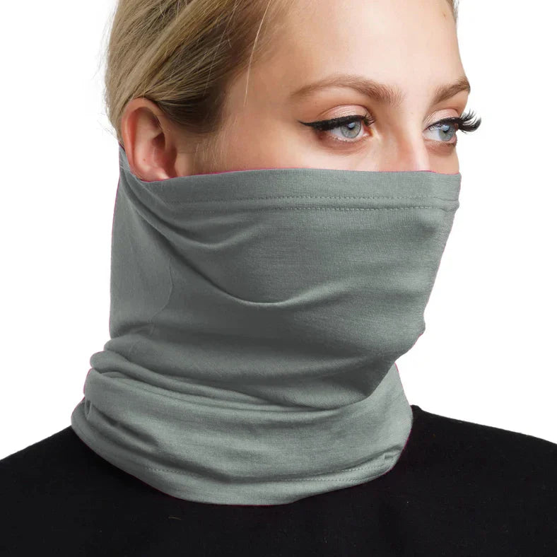 Merino Wool Neck Gaiter - Lightweight Warm Ski Scarf Wrap for Men & Women
