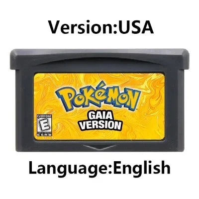 GBA Game Cartridge – 32-Bit Pokemon Series: Crown Clover, Unbound, Quetzal, Glazed, Gaia & Emerald Legacy