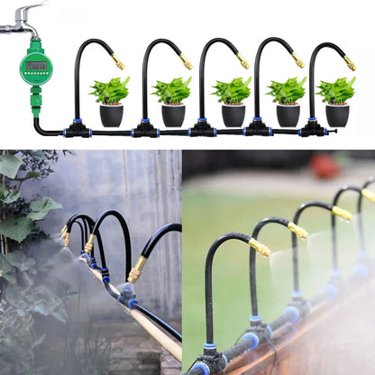 DIY Universal Spray Kit - Flexible Bending Design for Greenhouse, Garden, Patio Misting and Plant Watering Irrigation System