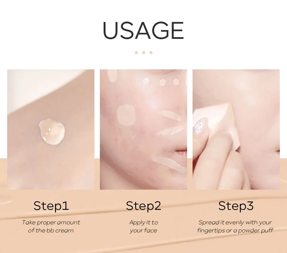 6-Color BB Cream Concealer – 30ml Natural Face Primer & Coverage Foundation