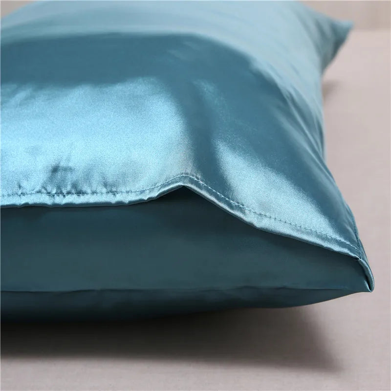 Silk Satin Pillowcase — Hair & Beauty Friendly Pillow Cover, Comfortable Home Decor for Standard/Queen, 1PC