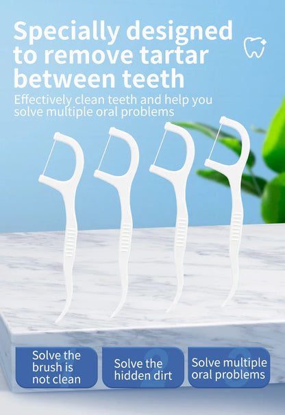 50/150/300PCS Mint & Original Dental Floss Picks – Interdental Cleaning Tools in Two Styles