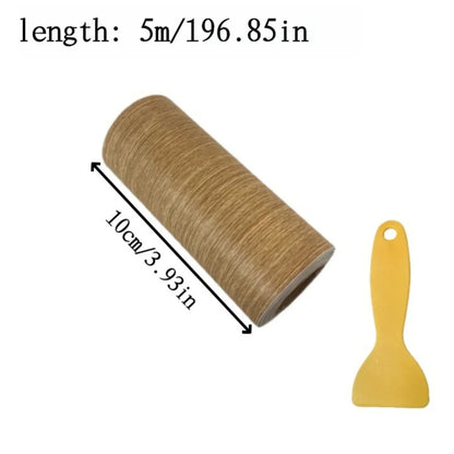 10cm x 5m Thickened Wood Grain Skirting Line – Self-Adhesive Wall Sticker for Living Room & Bedroom Corner Decoration