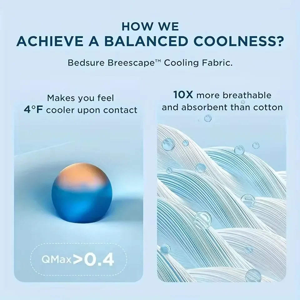 Grade A Cooling Summer Blanket – Lightweight Breathable Cooling Comforter for Bed, Soft Air-Conditioned Quilt (King/Queen Size)