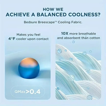 Grade A Cooling Summer Blanket – Lightweight Breathable Cooling Comforter for Bed, Soft Air-Conditioned Quilt (King/Queen Size)