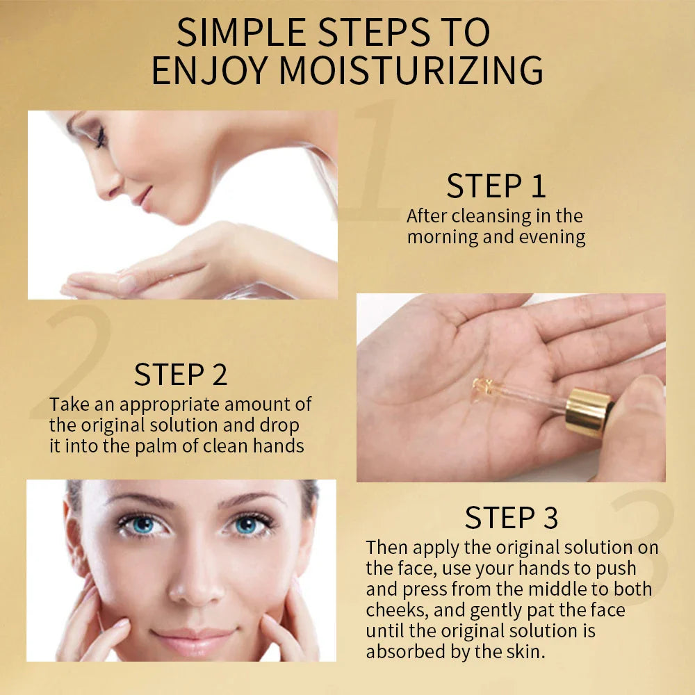 24K Gold Hyaluronic Acid Face Serum – Anti-Aging, Collagen Boosting & Whitening Skin Care Essence – 100ml