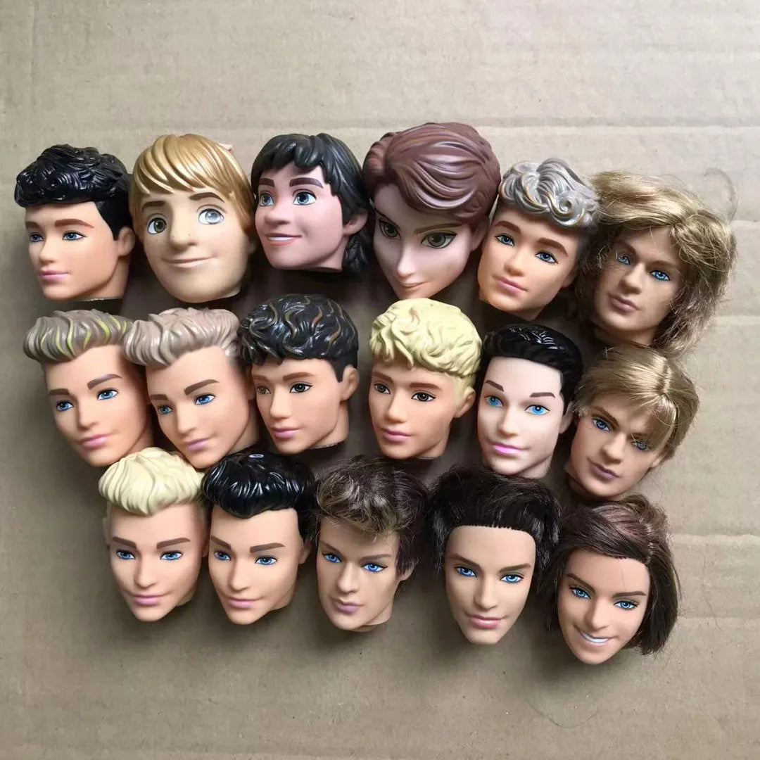 1/6 Male Doll Heads – DIY Ken Doll Parts for Beige Skin Dolls Accessories