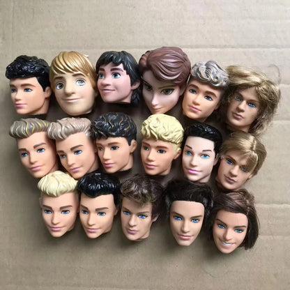 1/6 Male Doll Heads – DIY Ken Doll Parts for Beige Skin Dolls Accessories