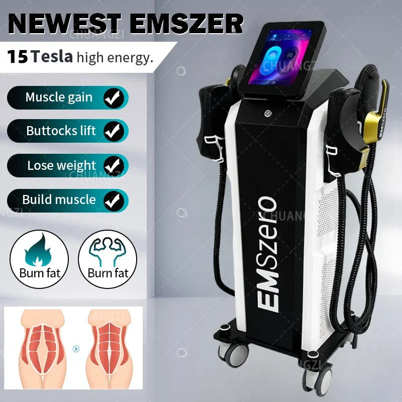 EMSzero 15Tesla 6500W NEO Muscle Sculpting Machine - Electromagnetic Fat Burning and Body Slimming Therapy