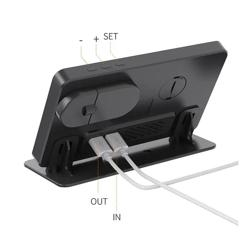 3-in-1 Wireless Charger Station - Fast Charging Stand for Samsung Galaxy Watch 6/5 Pro, Galaxy S24/S23/S22 with Alarm Clock Display