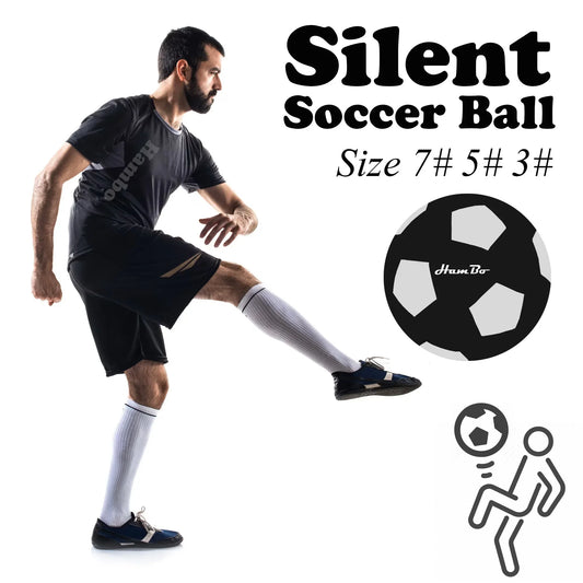 Silent Foam Soccer Ball – Size 3, 5 & 7, Mute Indoor Airless Football for Kids & Adults Fun Sports