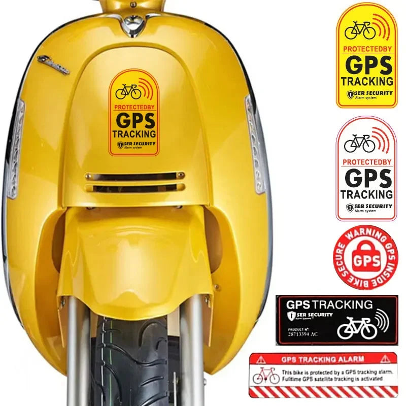 Bicycle & Motorcycle GPS Anti-Theft Sticker – Reflective Waterproof Tracking Warning Paster, Scooter & Bike Accessory