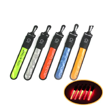 LED Glowing Reflective Backpack Light & Night Running Safety Wristband - Outdoor Sport Armband