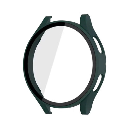 Tempered Glass & PC Bumper Case for Samsung Galaxy Watch 4/5/6/7/8 – Full Coverage Protective Cover (40mm & 44mm)