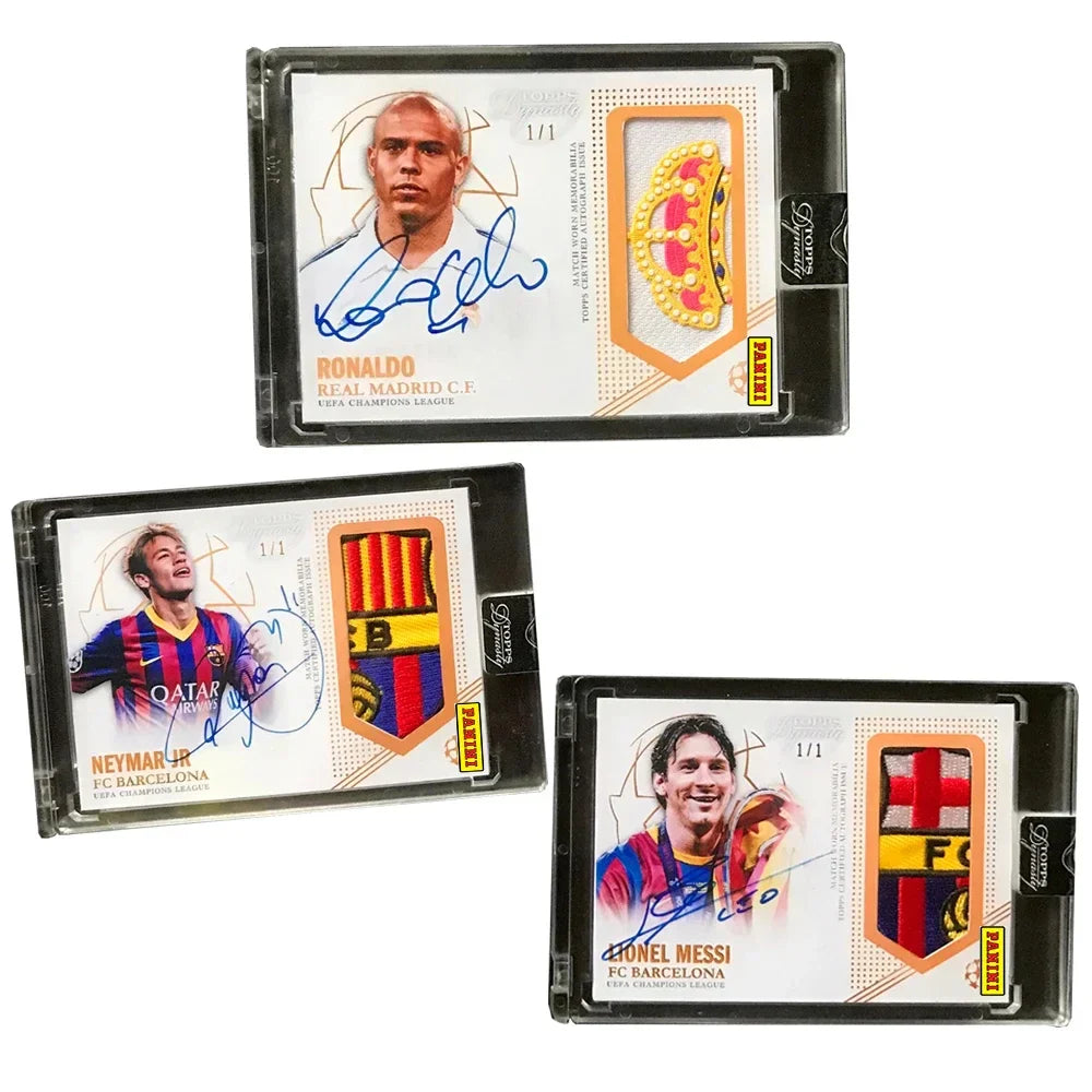 Panini DIY Jersey Card – Messi, Ronaldo & Neymar Signed Collectible, Homemade Birthday & Christmas Gift