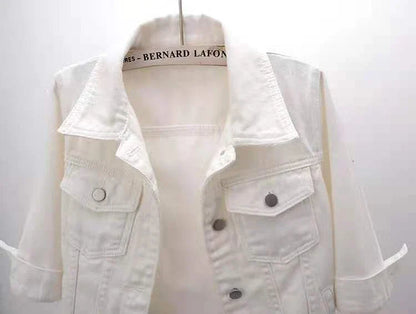 Women’s Denim Jacket – Spring & Autumn Short Coat, Casual Pink Jean Jackets, Loose Purple, Yellow & Blue Outerwear Tops
