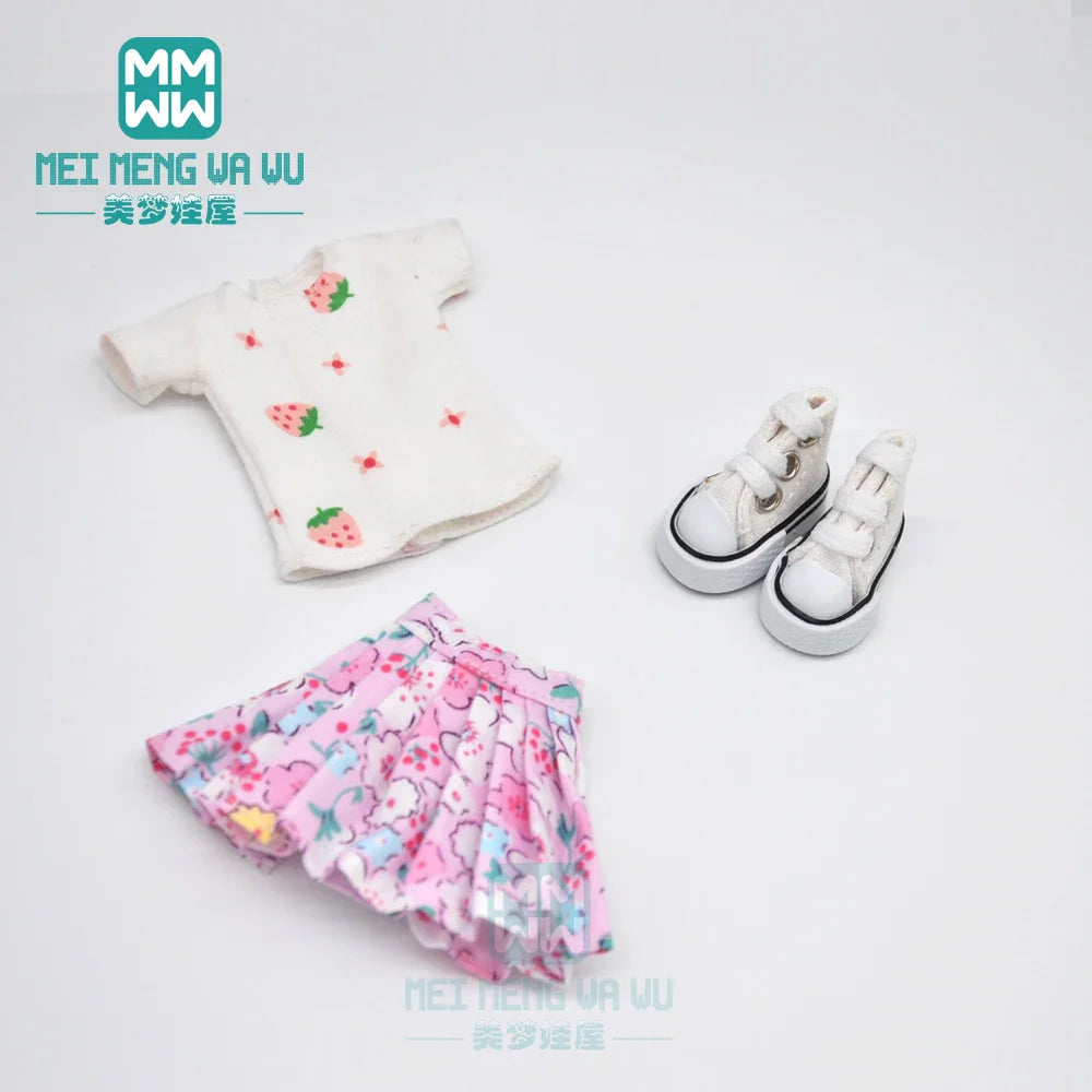 Blythe Doll Accessories Set – Fashion Sweatshirt, Shoe Covers & Sneakers for Blythe & Azone Dolls, Christmas Gift