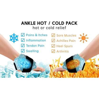 Ankle & Sports Foot Ice Pack — Hot & Cold Gel Pack with Adjustable Stand, Reusable, Microwaveable & Freezable
