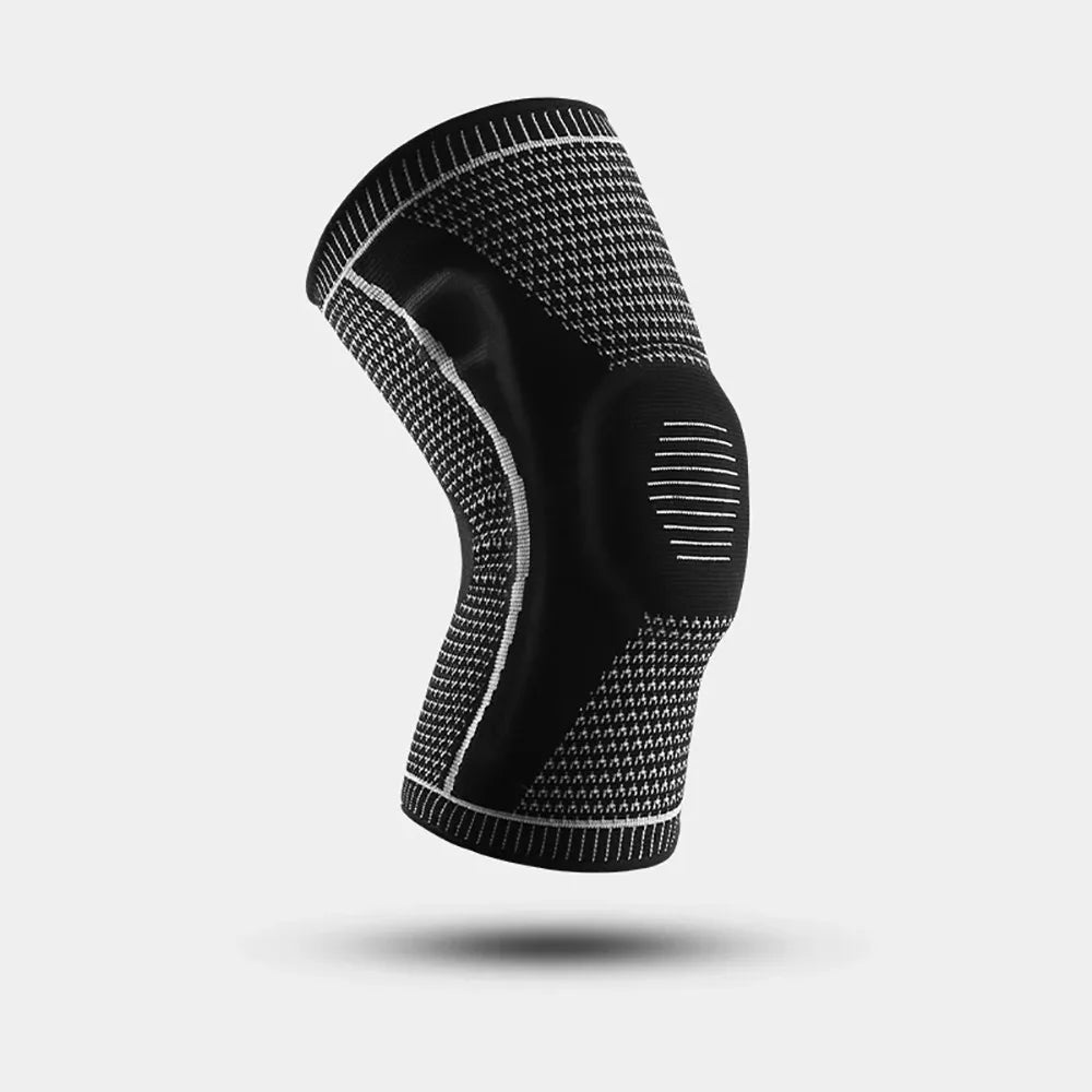 Silicone Knee Pads Strap – Patella & Meniscus Support Compression Brace for Running and Sports