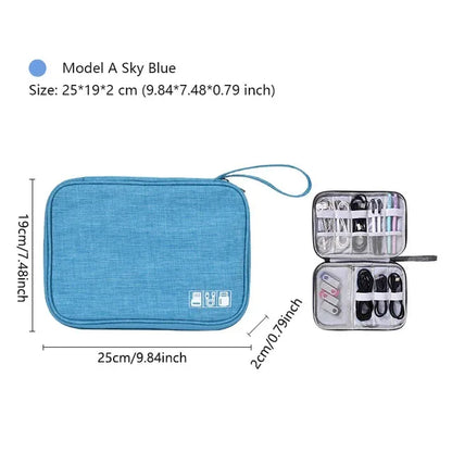 Waterproof Travel Cable Organizer Bag – Portable Digital Storage Pouch for Electronic Accessories