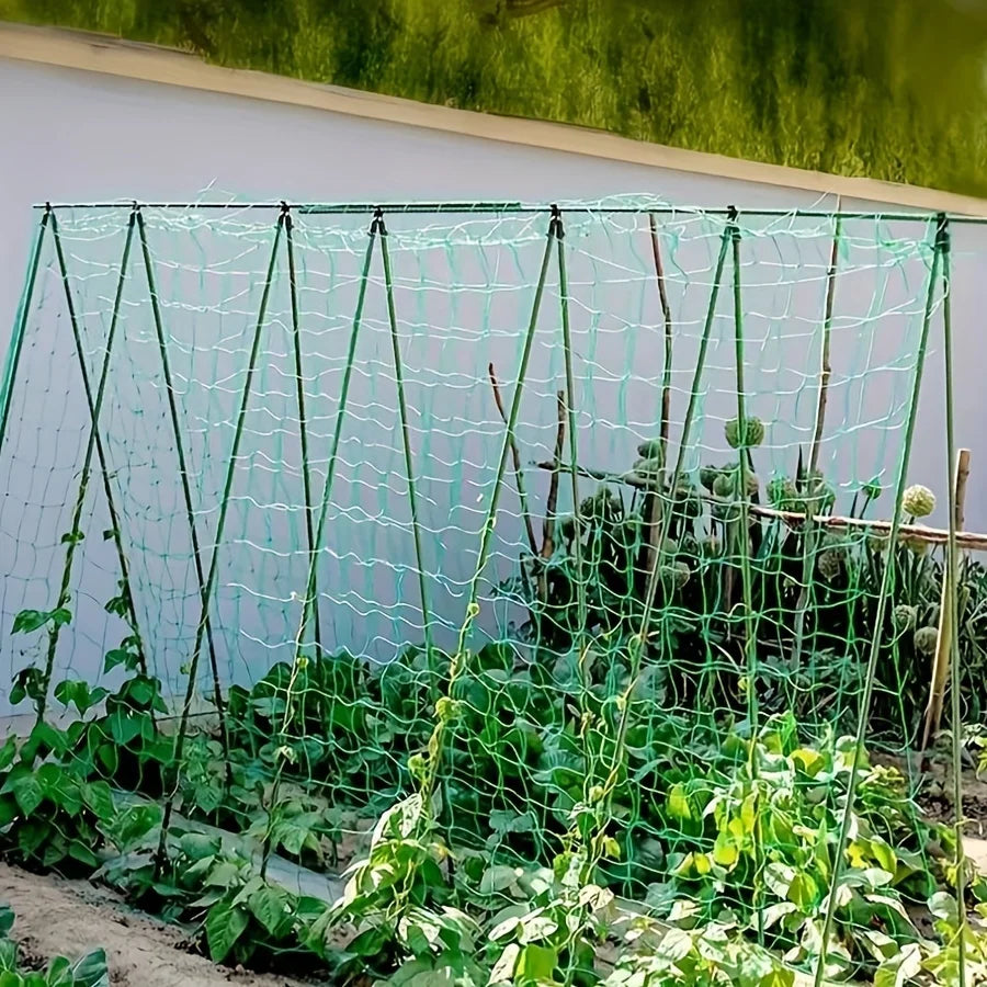 Heavy Duty Garden Trellis Netting - UV Stabilized Polyethylene Climbing Support for Cucumbers, Vines & Tomatoes