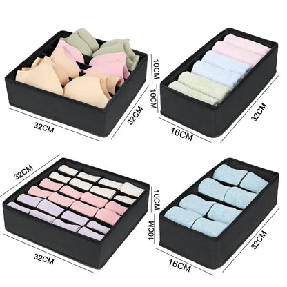 Underwear, Bra & Socks Storage Box – Clothes Organizer for Cabinet, Drawer, and Wardrobe