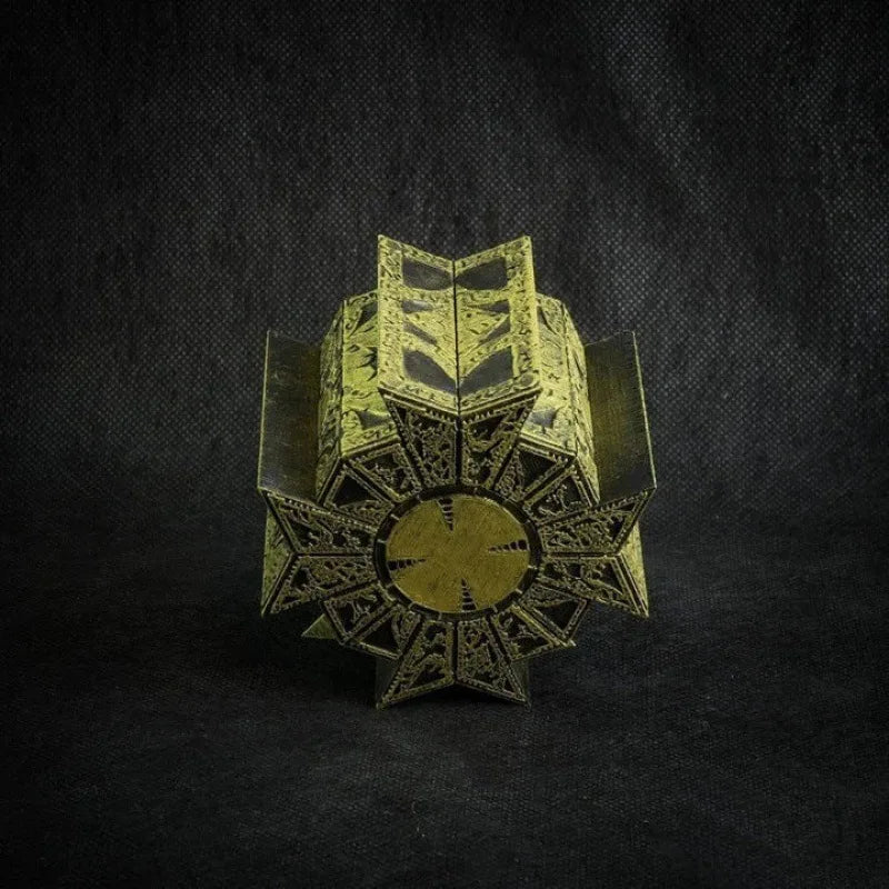1:1 Hellraiser Lament Puzzle Box Replica – Moveable Horror Cube Pinhead Film Prop Figurine Collectible Toy