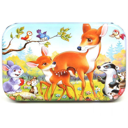 60-Piece Jigsaw Puzzle Set — Cartoon Animals & Vehicles Montessori Educational Toys for Kids, Perfect Christmas Gifts