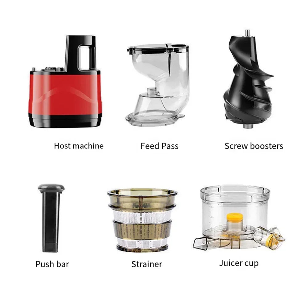 Houselin 7" Cold Press Juicer — Masticating Juicer Machine for Fruits & Vegetables