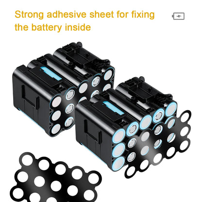 DCB200 9.0Ah Battery Case for DEWALT 18V 20V DIY, DCB184 Shell Box with BMS PCB Board, Charging Protection, LED Digital Indicator
