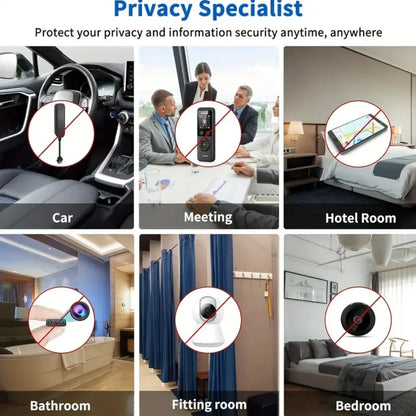 Hidden Camera & Spy Detector – RF/Bug Signal, IR Mode & Magnetic Field Scanning Device