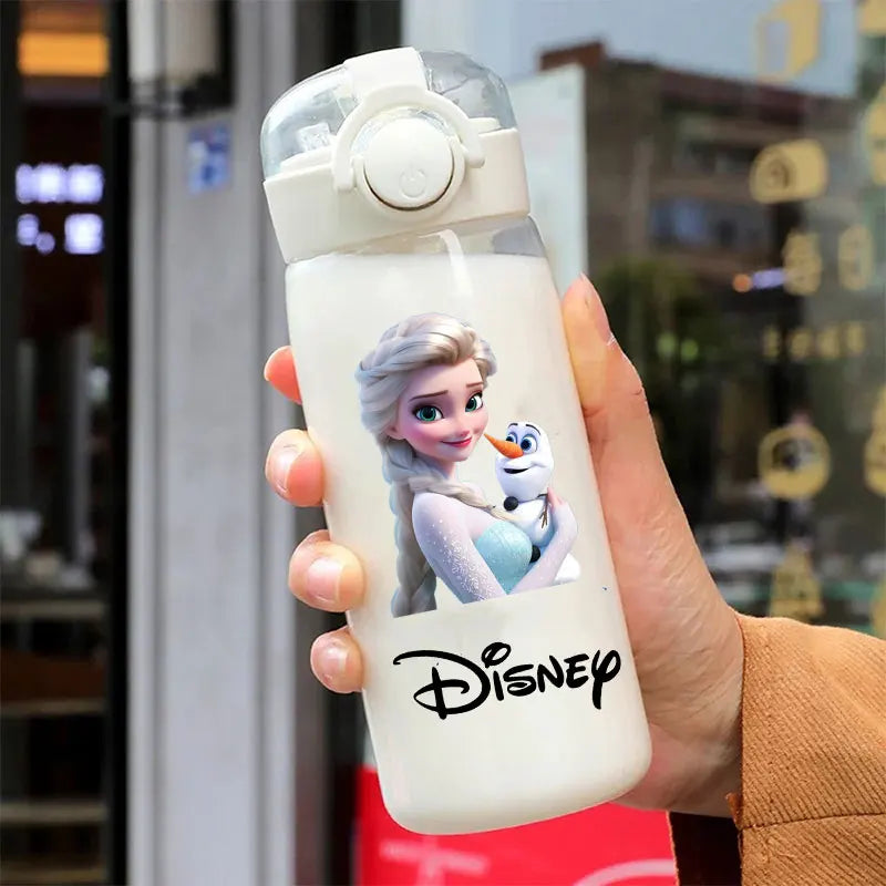 600/400ML Mermaid Princess Water Cup – Portable Transparent Plastic Sport Bottle for Kids