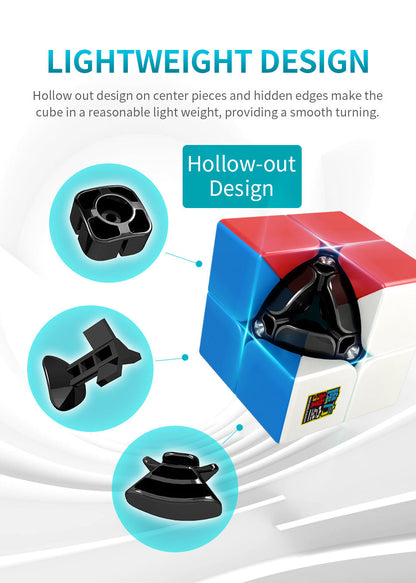 ECube MoYu Meilong 2 2x2x2 Neo Cube — Stickerless Speed Puzzle Toy for Kids & Adults, Educational Gift