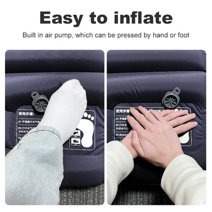 Thick Ultralight Self-Inflating Camping Mattress - Outdoor Air Mattress with Built-In Pump for Travel, Hiking, Fishing
