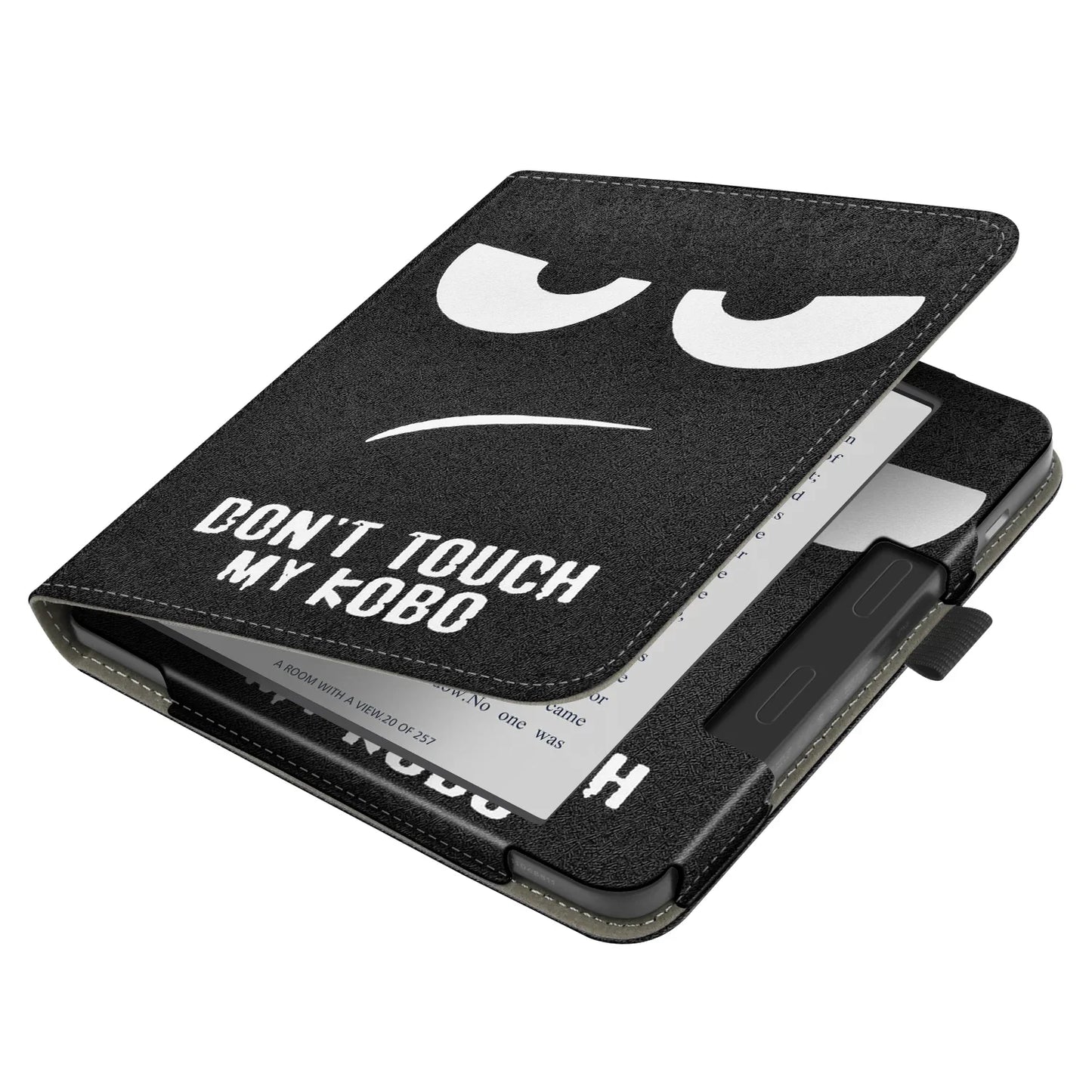 KOBO Libra 7" Leather Case – Hand Strap, Stand & Card Slot Cover for Libra Colour, Libra 2, Libra H2O (N428/N418/N873)