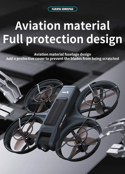 X226 Drone VR – Brushless RC Quadcopter with Dual HD Camera, Optical Flow Hover, Obstacle Avoidance, Remote Control Toy for Boys