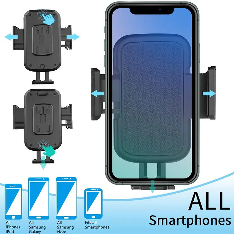 Universal Adjustable Car Cup Phone Mount | Cellphone Holder Stand for iPhone 14, 13, 12 Pro Max, Huawei, Samsung