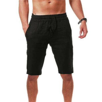 Men's Cotton Linen Shorts – Breathable Solid Color Summer Trousers, Fitness Streetwear S-3XL