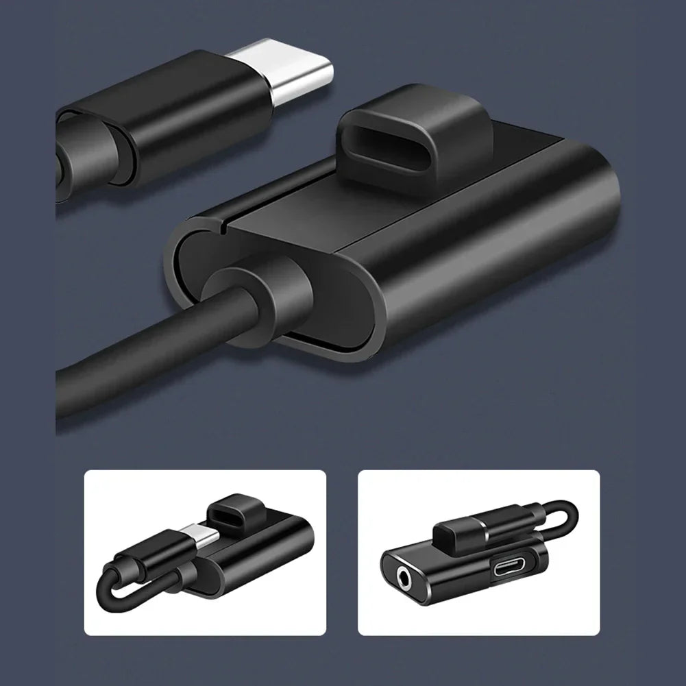 Type-C to 3.5mm Jack Adapter – Audio Splitter for Xiaomi, Huawei, USB-C Headphone Cable & Charger AUX Adapter