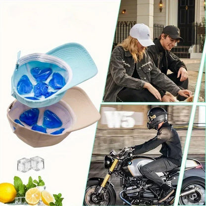 Hot & Cold Gel Ice Pack — Cool Down Helmet Pack for Headache Relief and Outdoor Soothing