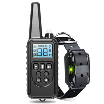 Rechargeable Electric Dog Training Collar with Detachable Anti-Bark Control, Vibration Training & Clicker for All Dog Breeds